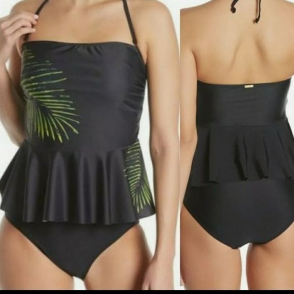 Nicole Miller Palm‎ Print Tankini Swim Top